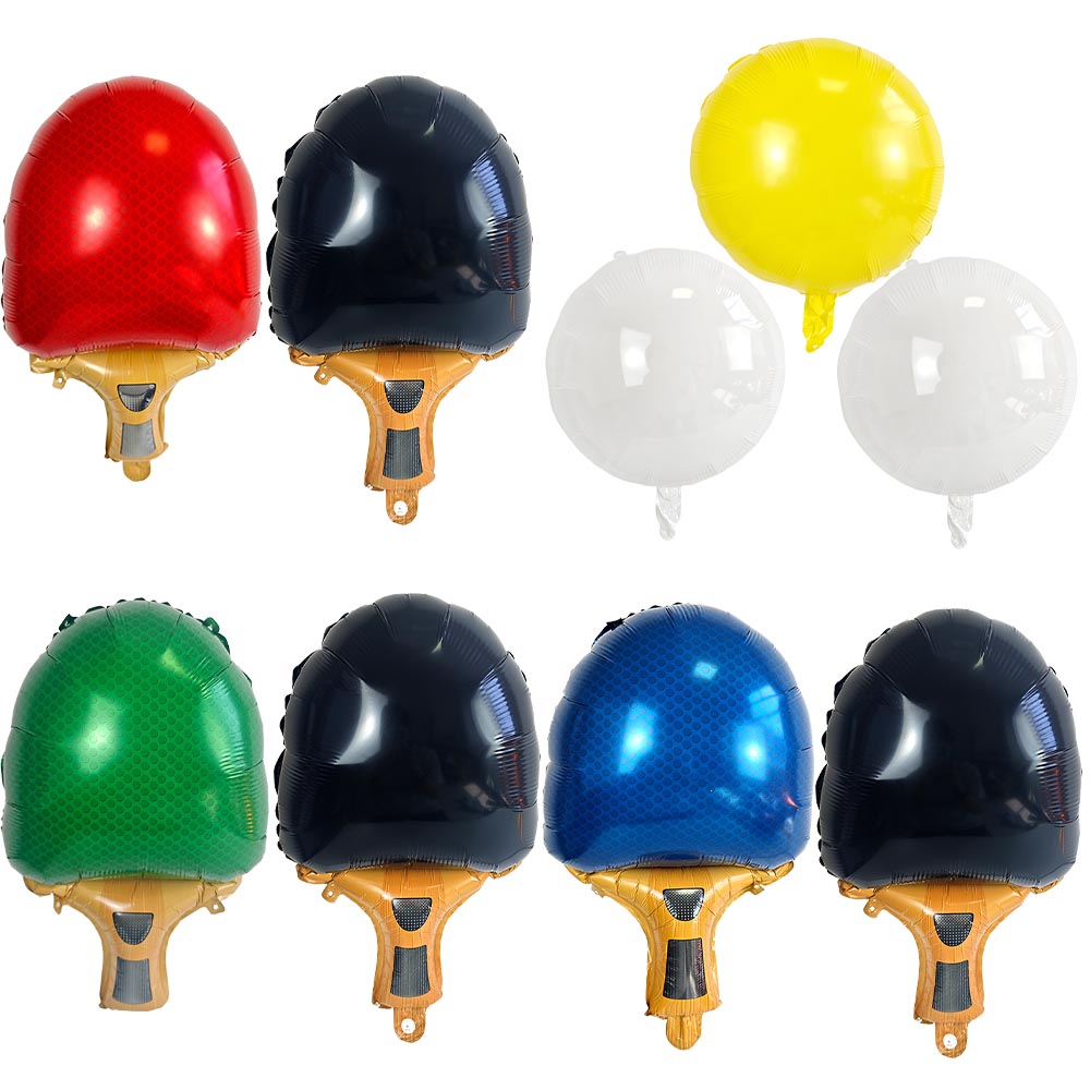 Table Tennis Venue - Table Tennis Racket Foil Balloon Multicolor